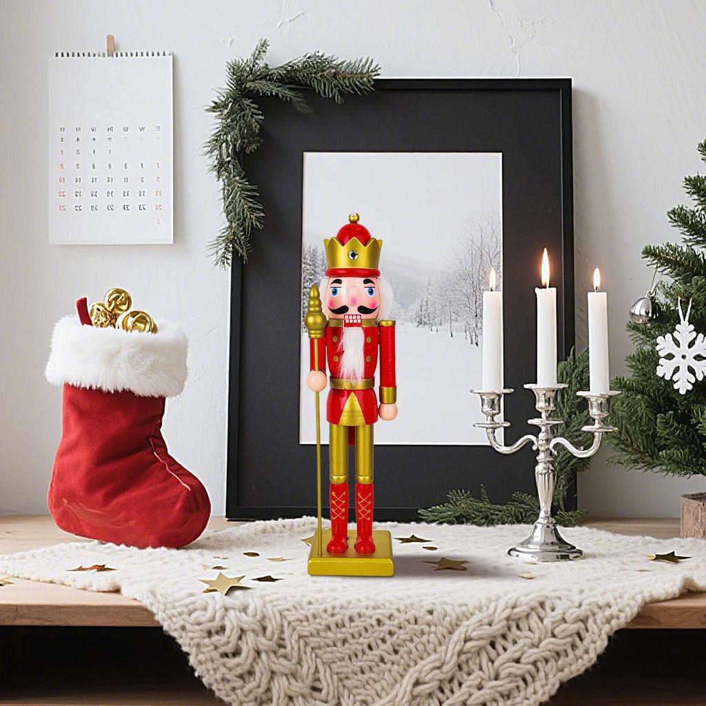 Christmas Decorations Nutcracker Ornaments Nutcracker Christmas Decor Festive Statue Party Supplies For Fireplace Shelf