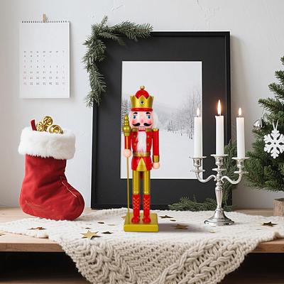 Christmas Decorations Nutcracker Ornaments Nutcracker Christmas Decor Festive Statue Party Supplies For Fireplace Shelf