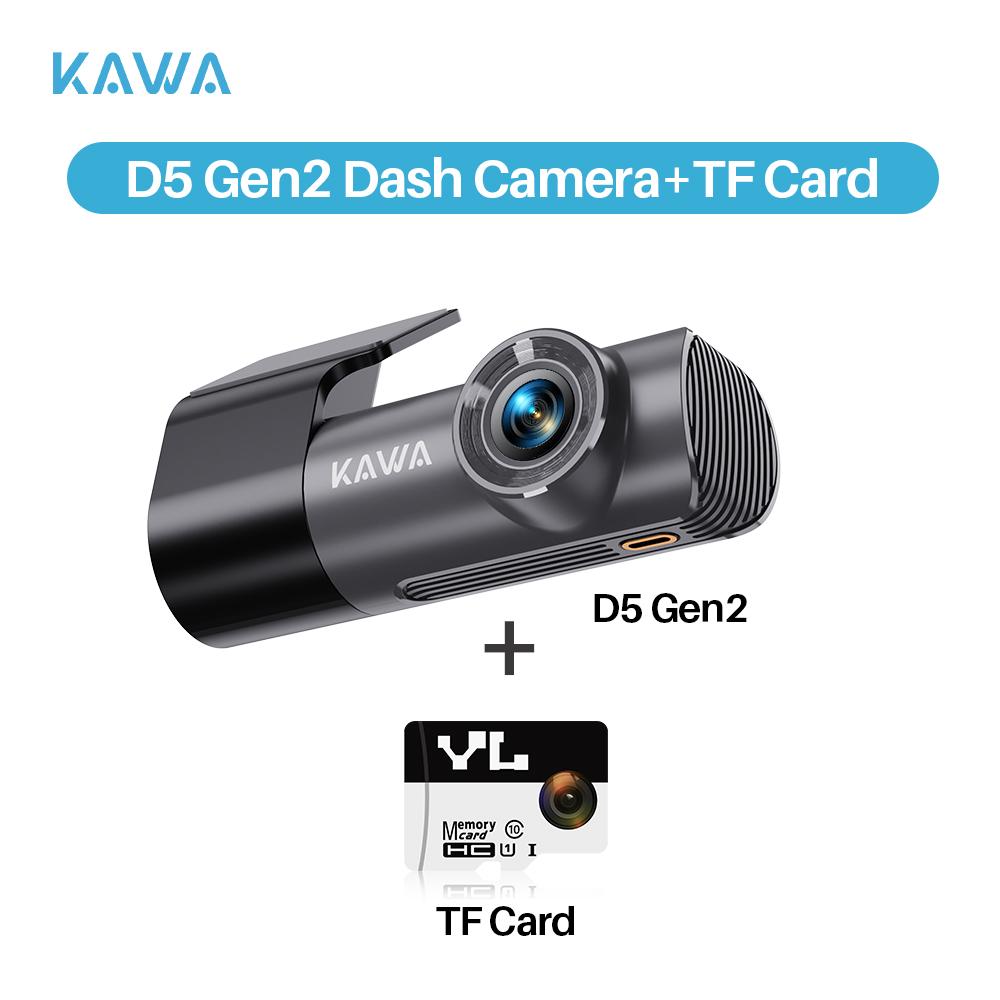 

Dash cam KAWA D5 Gen2,AUTO Camera Video Recorder Car DVR 2K,WiFi&APP/Voice Control,Night Vision 2025 New Upgrade Dashcamera 32G