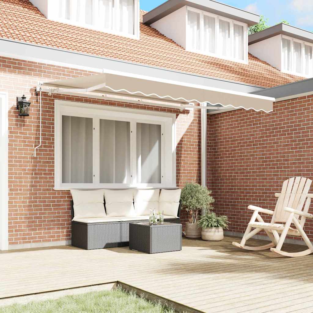 Retractable Awning Beige 350 X 200 Cm Fabric