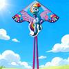 Unicorn Flying Kite With Polyester Material And Glass Fiber Frame For Kids And Outdoor Play