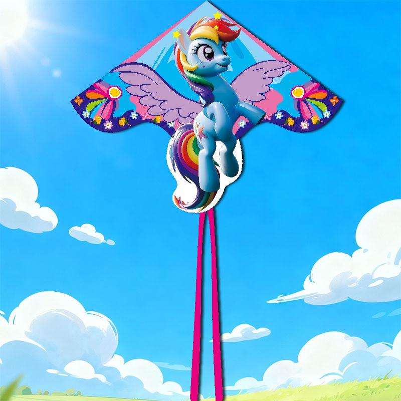 Unicorn Flying Kite With Polyester Material And Glass Fiber Frame For Kids And Outdoor Play