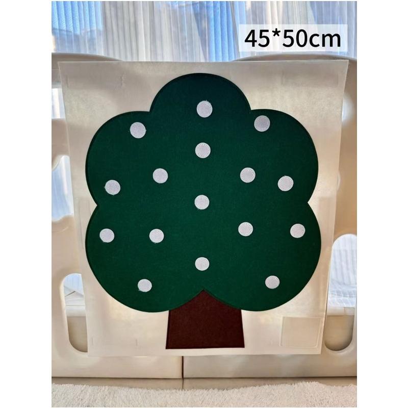 [J] 1 Set Fruits Pretend Play Kitchen Games Baby Felt Board Play Food Toys Wall Sticker Fine Motor Skills Early Educational Toy