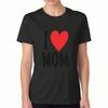 I Love Mom Women's Cotton T Shirt, Pure Cotton Premium Print, Durable, Casual Fashion, Mother's Day Gift Idea, Heart Graphic Tee, Express Your Love Wi