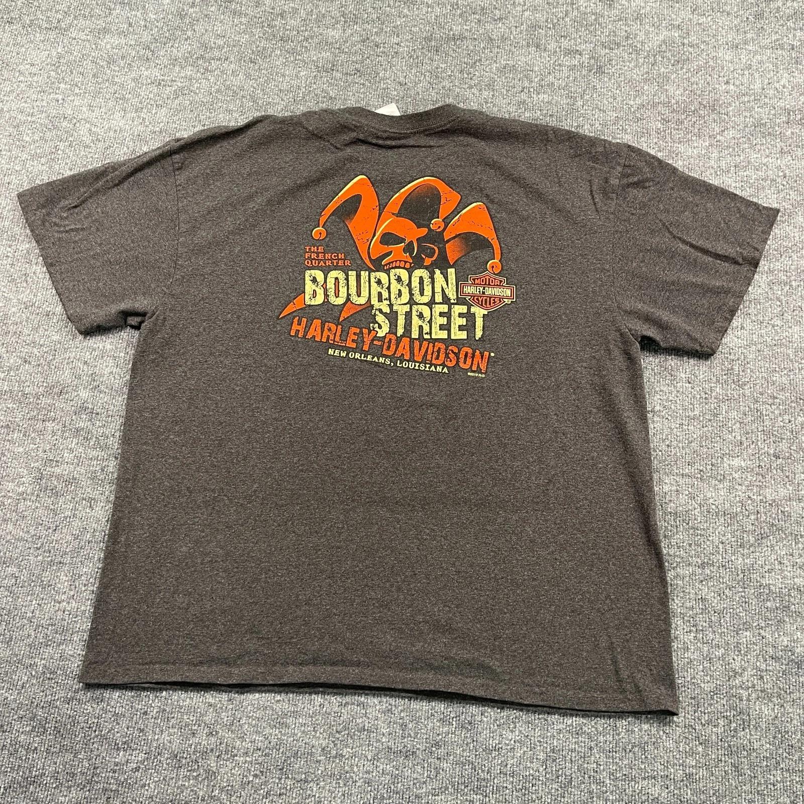 

Harley-Davidson French-Quarter Bourbon Street Shirt 2XL 25x28 New-Orleans LA XL