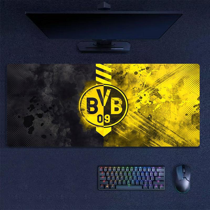 Borussia Dortmund Large Gaming Table Cushion Non-slip Laptop Tablet Big Mousepad XXL Mat Mini PC Playmat With Lock edge
