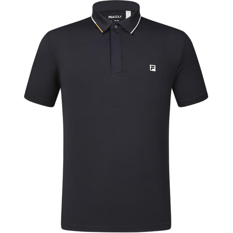 Fila Golf Series Outdoor Casual Sports Knit Short Sleeve Polo Shirt Men Tops Legendary-Blue A11M435103F-NV