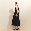 VEROMODA Halter V-Neck Bow A-Line Maxi Dress