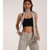 Women Skinny Scarf Thin Choker Belt Blingbling Long Tie Scarf Bag Handle Wrap