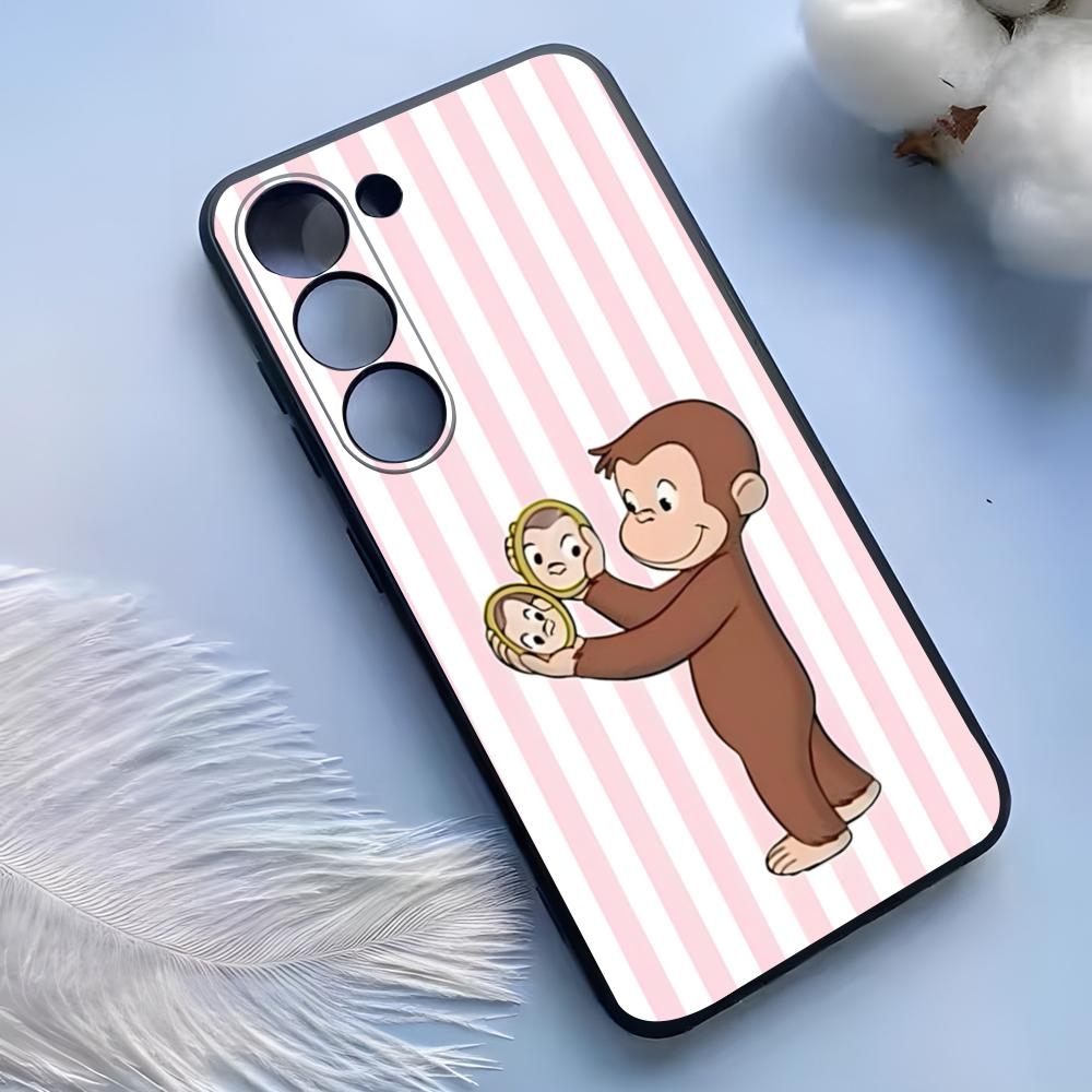 Abstraktes lustiges Affen-Handyhülle für Samsung S25 Ultra S24 S23 S22 S21 S20 Plus Fe Galaxy A54 A53 A34 A25 Silikonhülle