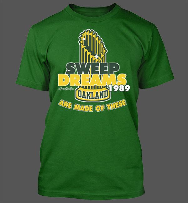 

Мужская футболка Sweep Dreams - Трофей Мировой серии 1989 года «Окленд Атлетикс» 4XL