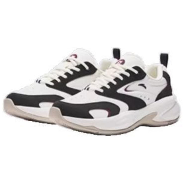 Anta Ace Comfortable Breathable Non-Slip Wear-Resistant Low-Top Dad Shoes Men Sneakers White Red 912438812-2
