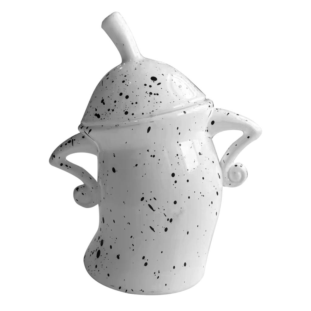 Kanister mit Haltung, sturzfest, langlebig, PVC, Lebensmittelkanister mit Deckel, Desktop-Becher-Ornament