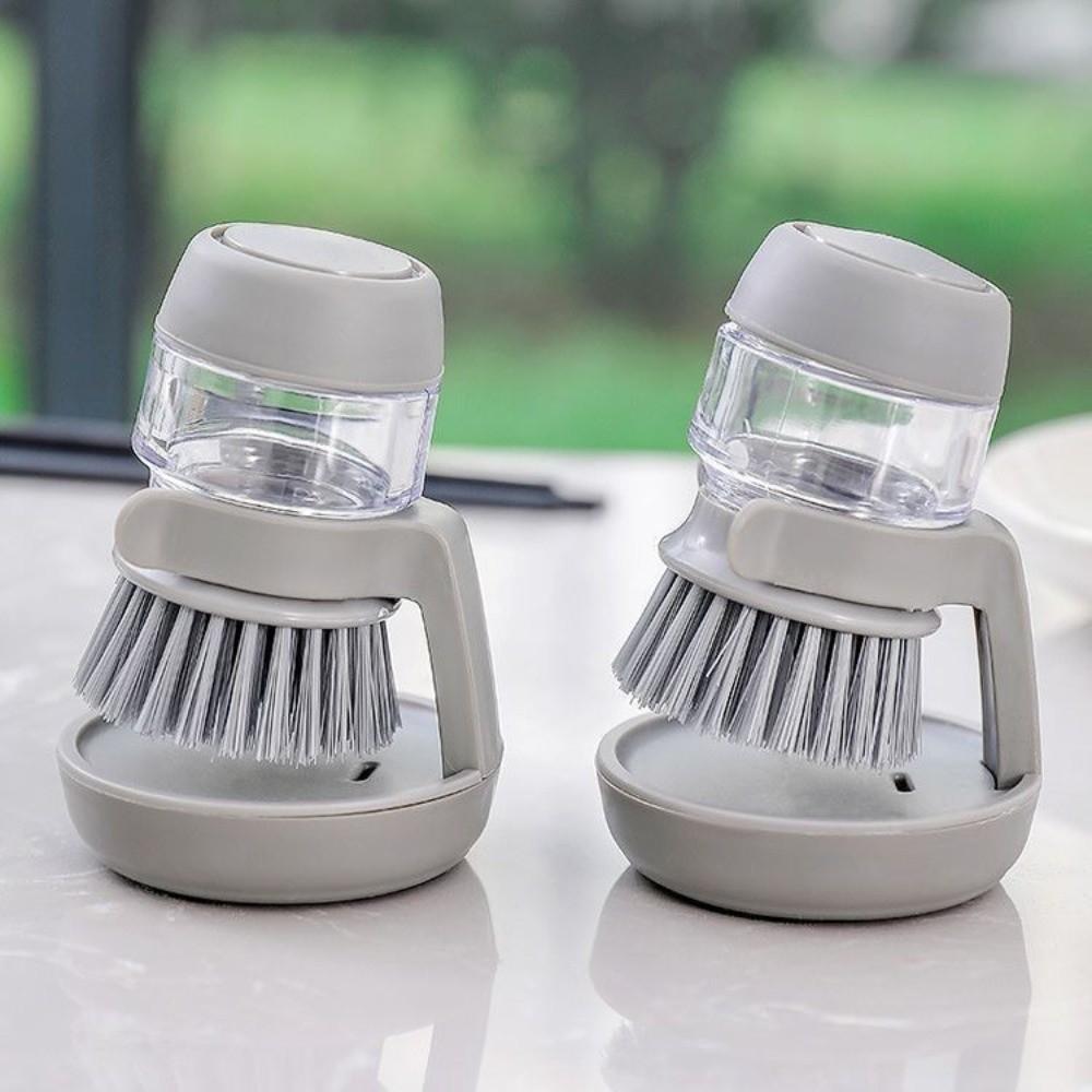 Removable With Soap Dispenser Dish Brush Non-greasy Cleaning Tool Scrub Brushes Multi Use Pot Brush Cookware