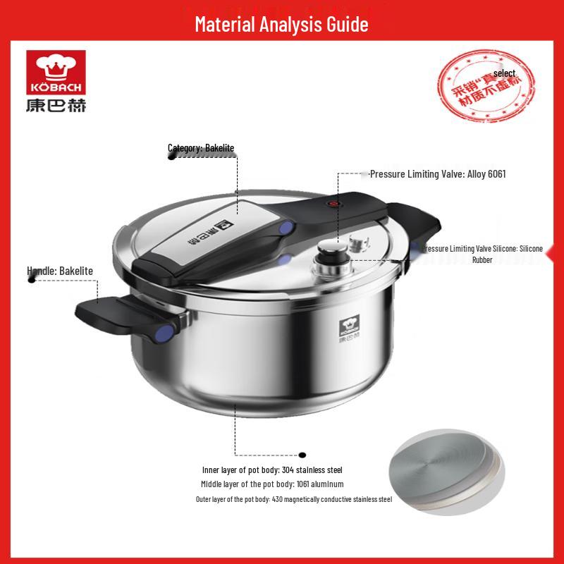Kobach 3-Layer Stainless Steel Pressure Cooker