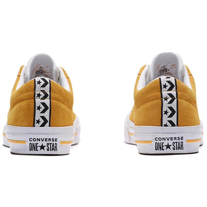 Converse One Star Yellow White Color Block Slip-resistant Lightweight Low-top Skate Shoes Unisex Color Block