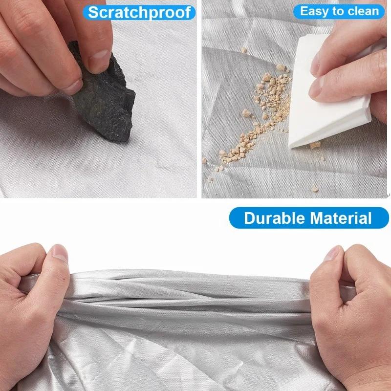 Pre Jeep Wrangler 2/4 dvere JK JL YJ 1987-2019 Čierny/Strieborný Autopoťah Vodotesný Vetruodolný Prachotesný Anti-UV Autopoťah Automobilové Vonkajšie Príslušenstvo