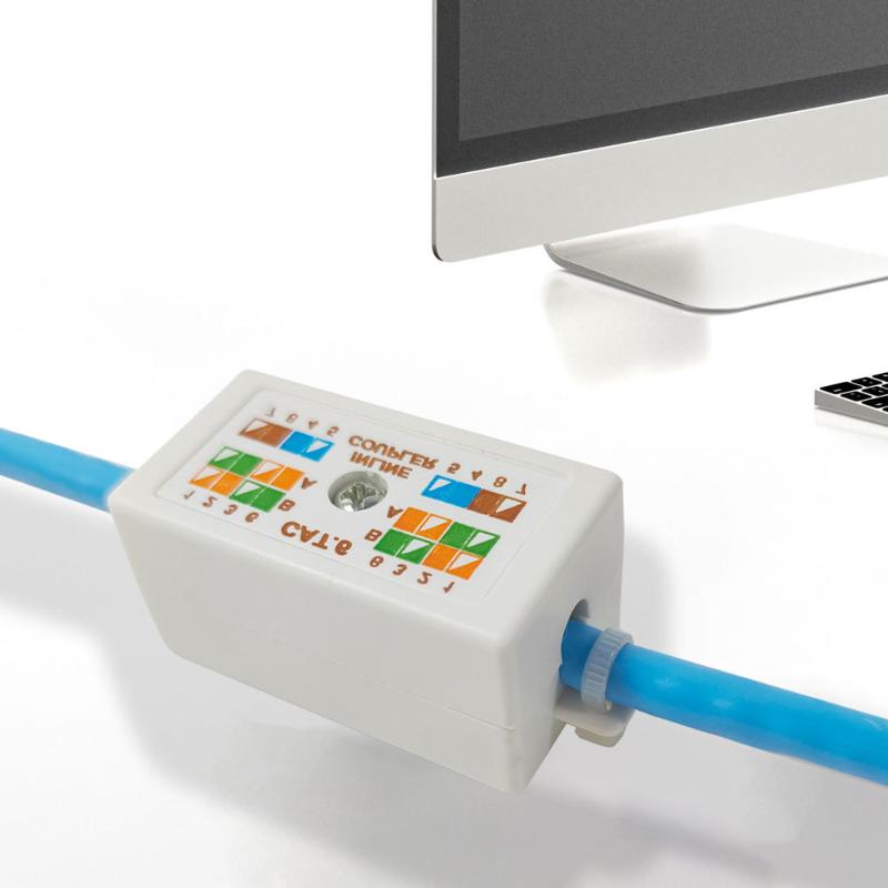 1Pcs Inline Punchdown Krone Coupler Joiner For Cat6/Cat5E Ethernet Network Cables Rj45 Desktop Information Box Junction Box