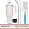 40 oz Tumbler with Handle and Straw Cup Holder Compatible for Travel Office Home Coffee Cup| Insulated Stainless Steel Water Cup