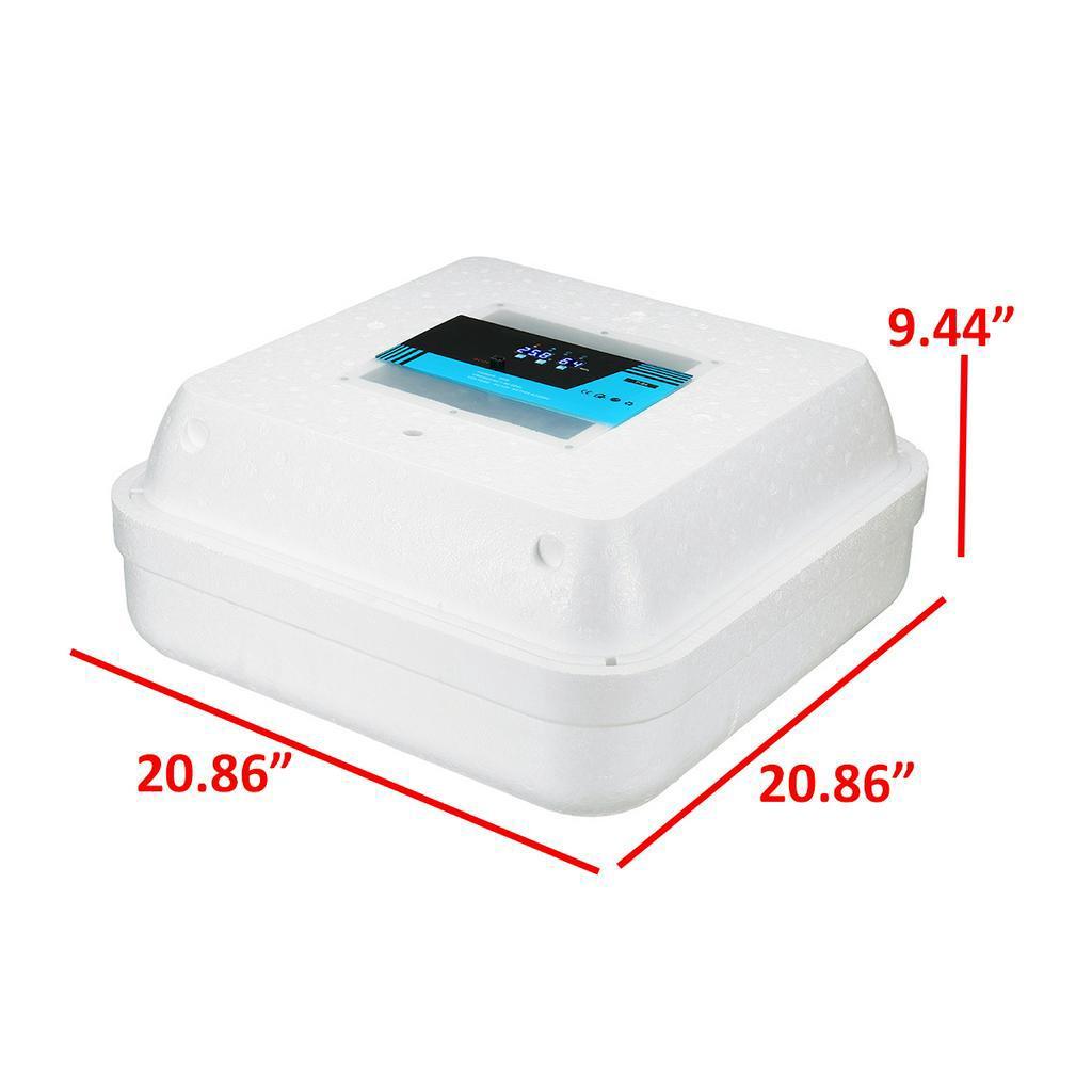 

64 яйца Инкубатор для яиц Выводной инкубатор Брудер Инкубатор для перепелов Инкубатор для цыплят Инкубатор для инкубаторов для птиц Инкубатор для птиц Тернер Автоматические сельскохозяйственные инструменты Белый AC 110-220 В