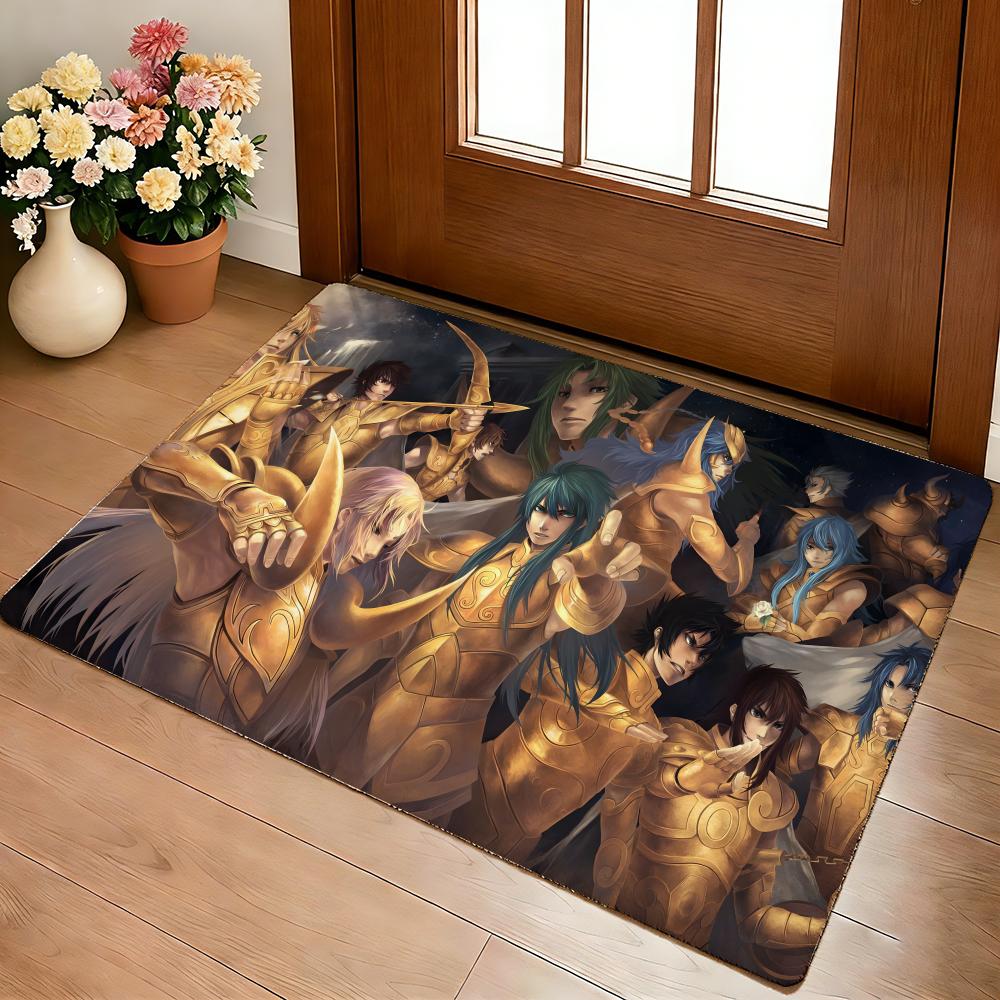 Hot Anime S-Saint Seiya Floor Mat Cozy Flannel Soft Thick Non-Slip Mat For Living Room Bedroom Kitchen Decor Rugs