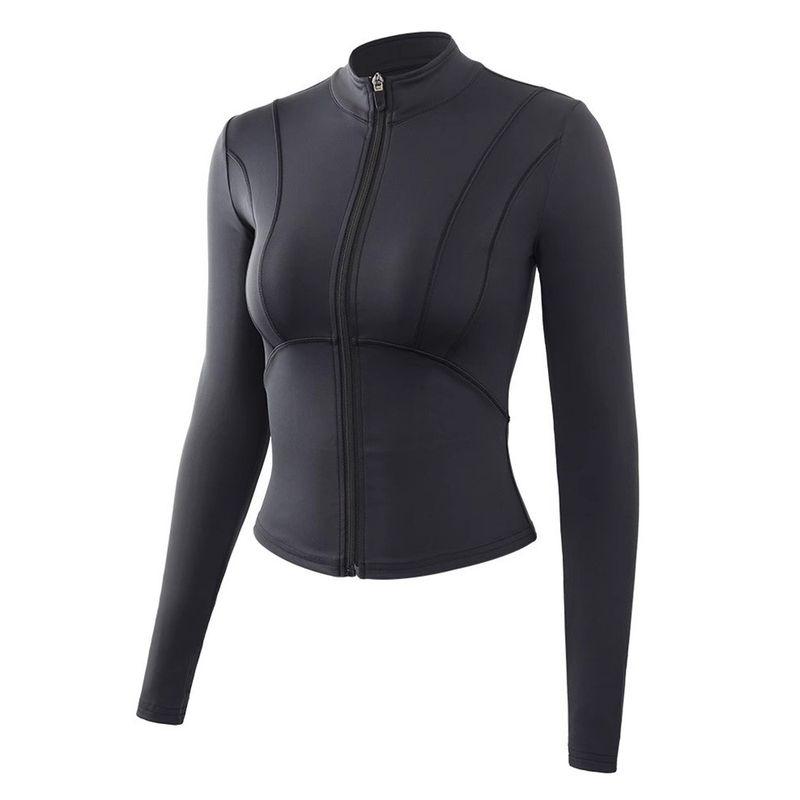 Nude Feel Stand-up Collar Slim Fit Slim Looking Women's Long-Sleeved Sports Jacket