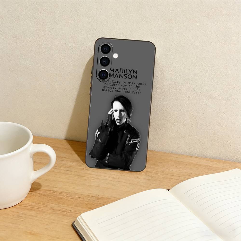 Marilyn s-Singer Manson Phone Case For Samsung Galaxy A73,A72,A71,A70,A53,A52,A51,Others Soft Black Cover