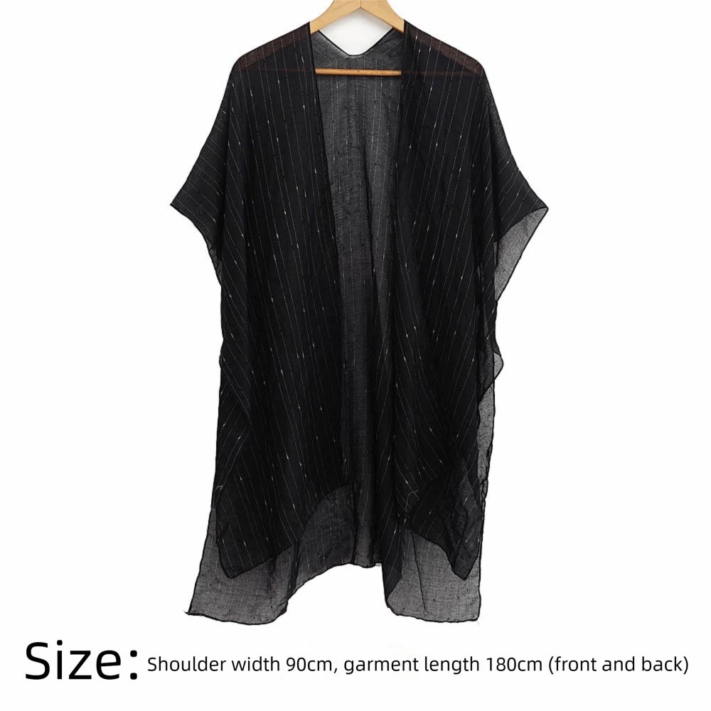 Lightweight Summer Scarf V-Neck Cardigans Lightweight Shawl Women Tulle Shawl  Vacation Outing