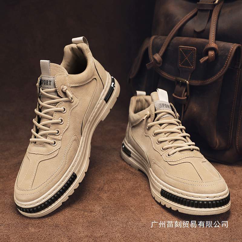 Waterproof and dirt-resistant tooling shoes, spring non-slip and wear-resistant board shoes, platform retro shoes.