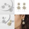 Modern 2021 Geometric Metal Pom-pom Earrings For Women Fashion Accessories