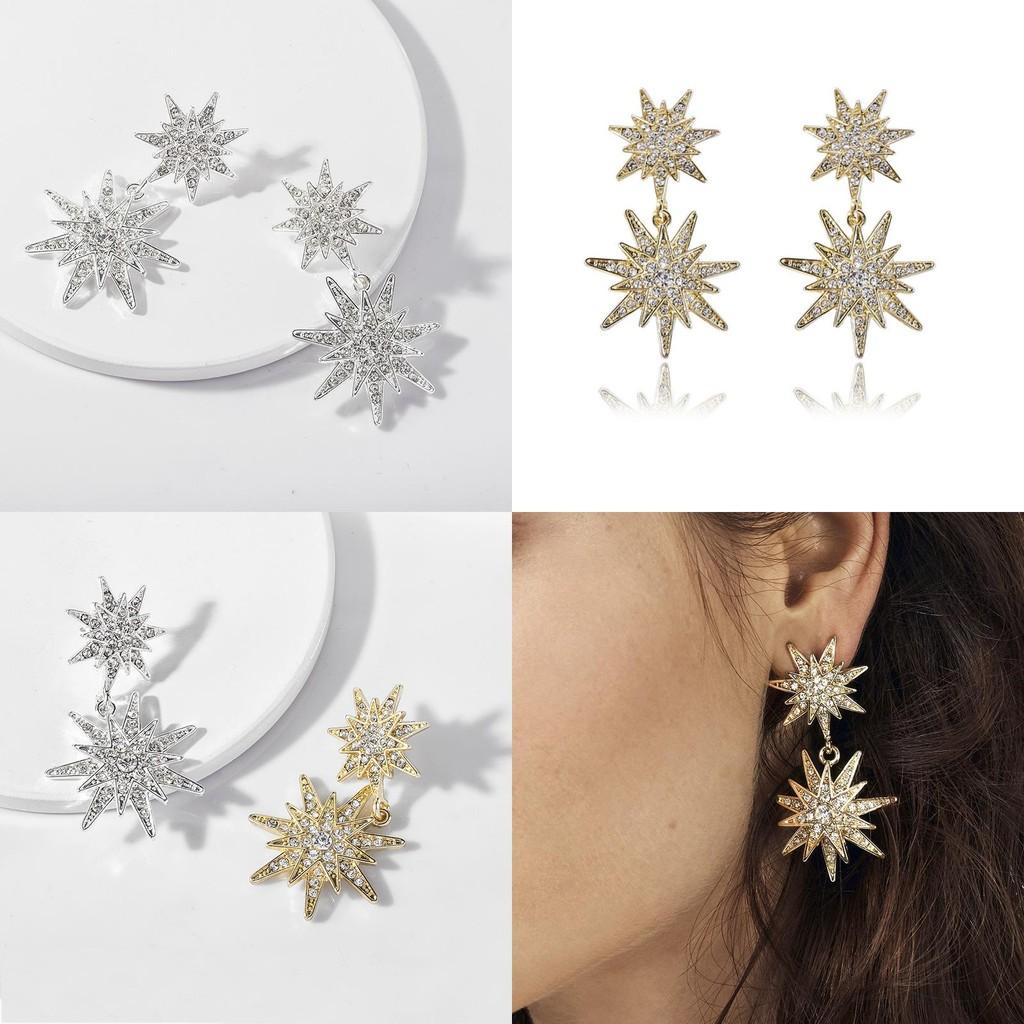 Modern 2021 Geometric Metal Pom-pom Earrings For Women Fashion Accessories