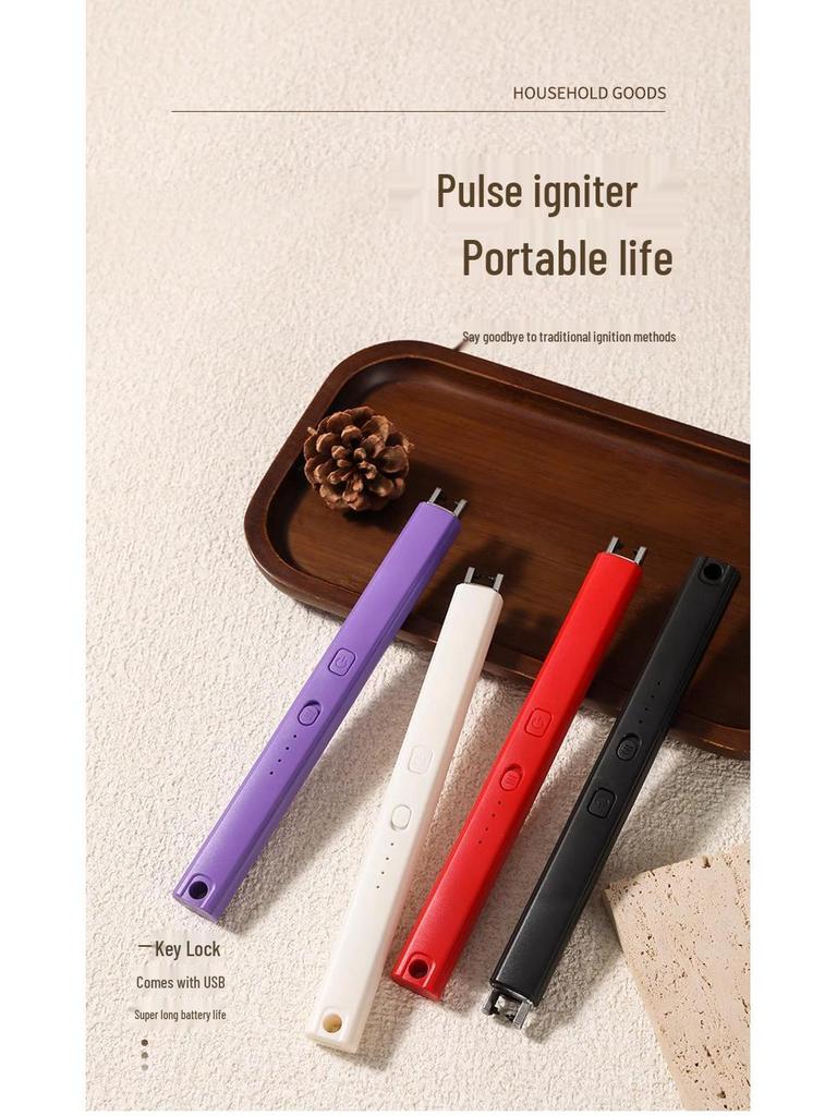 Rechargeable Long-Handle Aroma Pulse Electronic Gas Stove Lighter