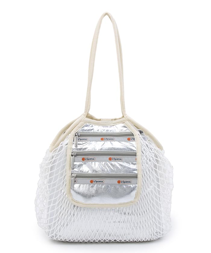 

Official Tote Bag MED NET TOTE Fishnet Silver Foil [LeSportsac] BAG/1572 Women s