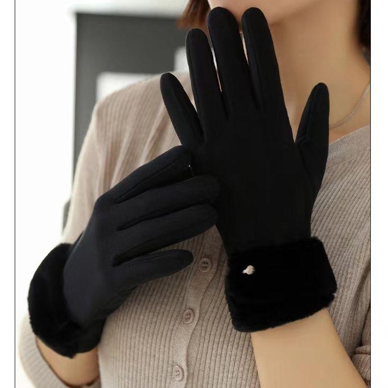 Gants pour femmes d'hiver en velours épaissi nouveaux gants chauds coupe-vent à écran tactile pour le cyclisme