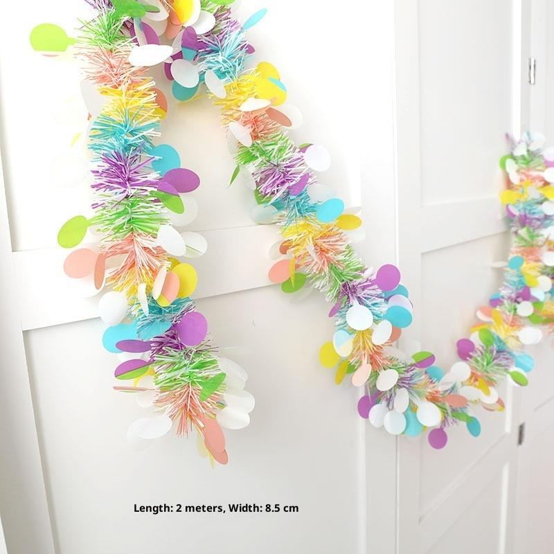 1 STÜCK 2M Weihnachtsbaum Lametta Girlande Weihnachtsdeko für Zuhause 2026 Metallische Twist Girlande Weihnachtsornament Neujahrsparty Deko
