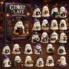 Halloween Advent Calendar Calendar, 24-Day Acrylic Ghost Figure Countdown Set to with Diverse Themes, Cute Desk Decor, Collectible Holiday Gift