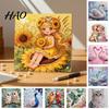 Handicraft Kits for Leisure Time Luxury Faux Pearl Rhinestone Painting Kit, 25x25cm DIY Resin Art with Animal Pattern Craft Floral Patterns,