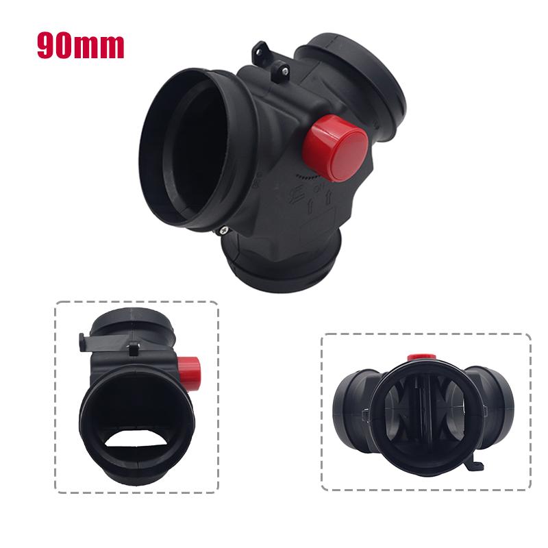 75MM/ 90MM/ 90MM TO 75MM Vavle Flap Adjustable Air Diesel Heater Vent Ducting T Branch Splitter Exhaust Pipe Joiner Connector