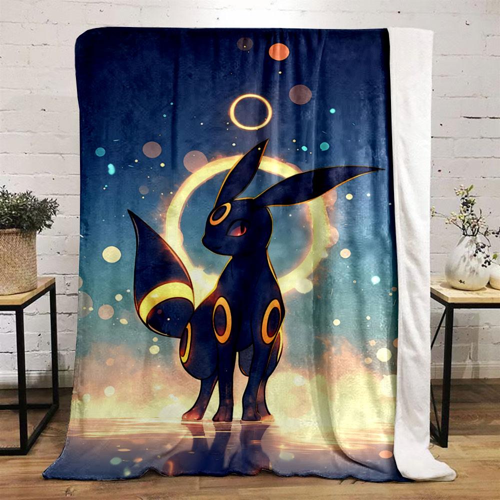 Umbreon Glowing Halo Blanket bedroom Blanket for Livingroom Couch lunch break Soft Cozy throw for Friend's festival Gift