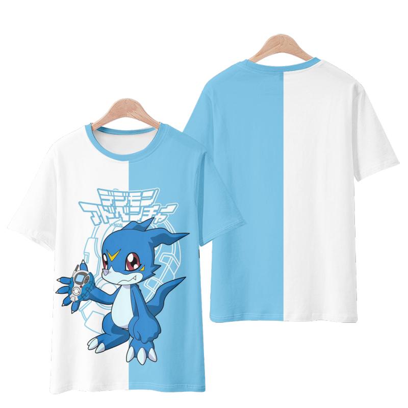 Anime Digimon Adventure 3D-Druck T-Shirts Sommer Herren Damen Lässig Mode Übergroß Kurzarm T-Shirt Männlich Tees Tops Kleidung