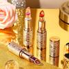 Lippenbalsam mit Farbwechsel und Blütenblatt-Goldfolie, lang anhaltende Feuchtigkeitsversorgung, verblasst nicht so leicht, temperaturempfindlicher, farbwechselnder Lippenstift, 3 Farben