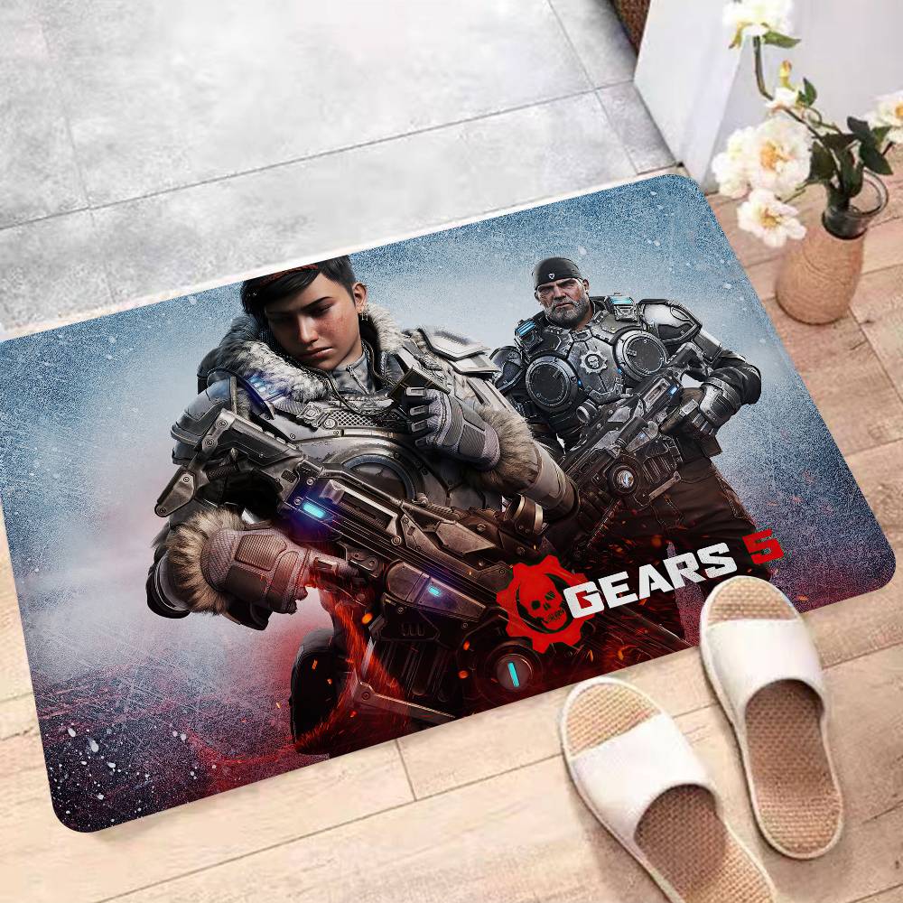 

Видеоигра G-Gears Of W-War Коврик для ванной комнаты Детская комната Спальня Украшение Балкон Противоскользящий придверный коврик Ковры для гостиной и прикроватной зоны 40x60 cm
