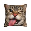 Tabby Cat Pillow Cover Print Cushion Cover Vintage Pillow Case For Sofa Bedroom Home Decor