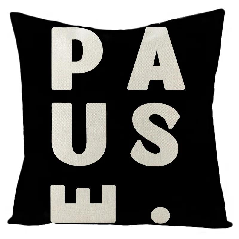 Nordic Abstract Linen Pillowcase Home Sofa Bedside Cushion Pillowcase 45x45cm Home Fashion Art Painting Printed Pillow Case