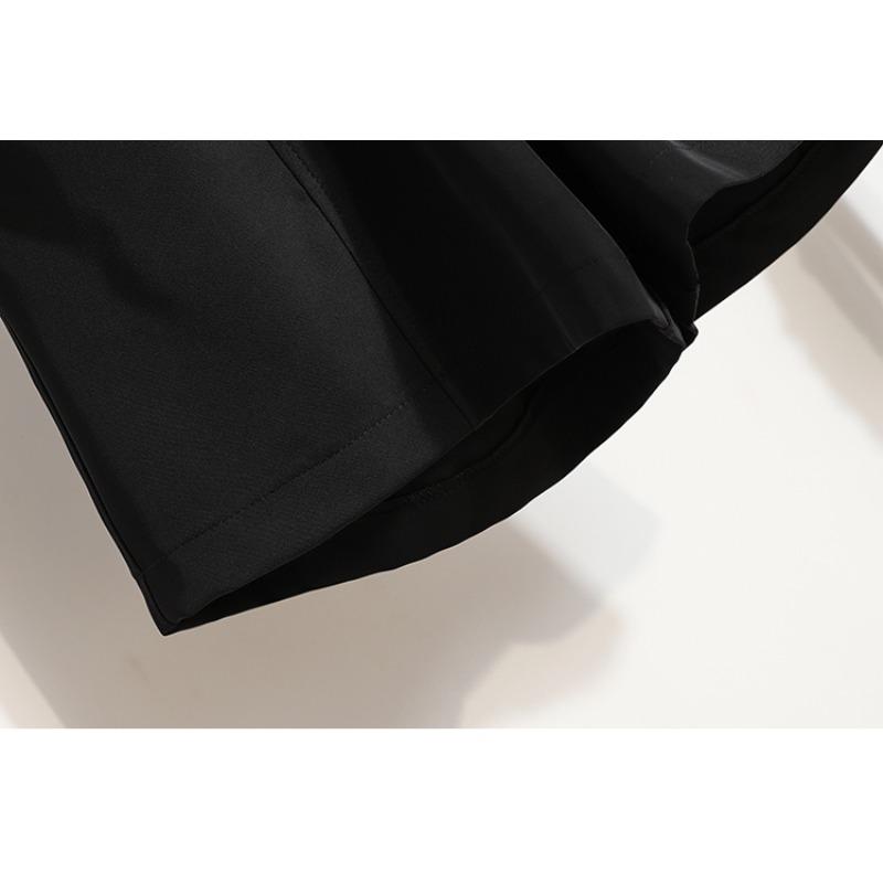 DIMANAF 2025 Plus Size Shorts Summer Women Solid Loose High Waist Casual Wide Leg Pants Short Pants Basic Harem