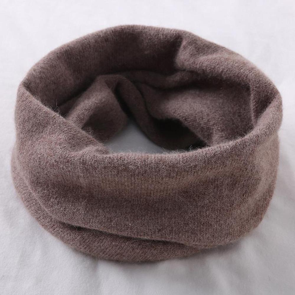 Soft Windproof Winter Neck Gaiter Cold-proof Solid Color Tube Scarf Neck Protection Cashmere Winter Scarf Men And Women