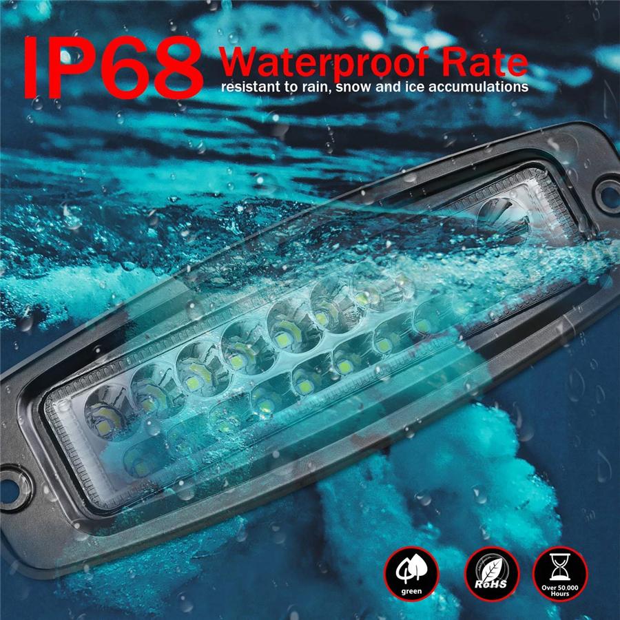 Universal 7.3 Inch 54W Dual Colors Combo Led Work Light Car Off Road Drl Fog Light