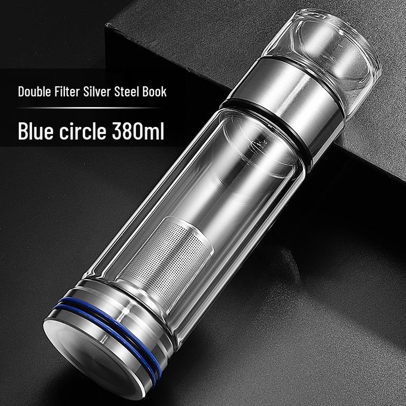 Yisijia Double Wall Glass Tea Infuser Mug