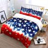 Red And Blue Gradient Star Pattern Bedding Set For Kids Luxury Gift 3Pcs Digital Print Comforter Set Soft Comfortable Breathable