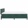 LED Box Spring Bed with Mattress Dark Green 180 X 200 Cm Velvet